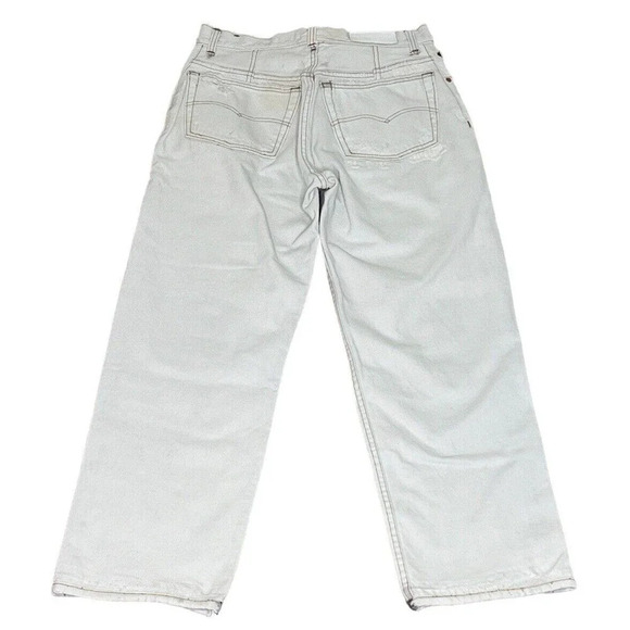 Re/Done Levi’s Womens High Rise Loose Fit Button Fly Jeans White  Cotton Size 25 - Picture 2 of 10